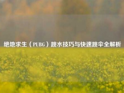 绝地求生（PUBG）跳水技巧与快速跳伞全解析