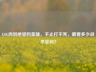 LOL肉到绝望的英雄，不止打不死，藏着多少战术密码？
