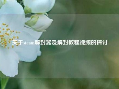 关于steam解封器及解封教程视频的探讨