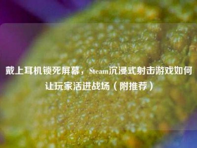 戴上耳机锁死屏幕，Steam沉浸式射击游戏如何让玩家活进战场（附推荐）