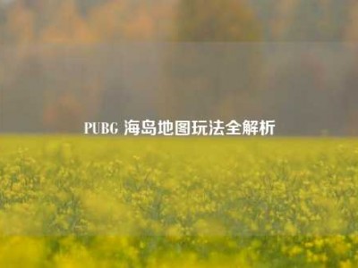 PUBG 海岛地图玩法全解析