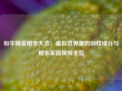 和平精英相亲大会，虚拟世界里的别样缘分与相亲家园视频全览