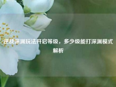 逆战深渊玩法开启等级，多少级能打深渊模式解析