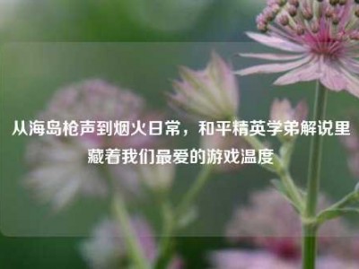 从海岛枪声到烟火日常，和平精英学弟解说里藏着我们最爱的游戏温度