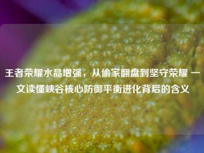 王者荣耀水晶增强，从偷家翻盘到坚守荣耀 一文读懂峡谷核心防御平衡进化背后的含义