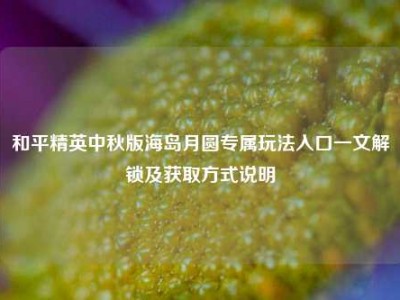 和平精英中秋版海岛月圆专属玩法入口一文解锁及获取方式说明