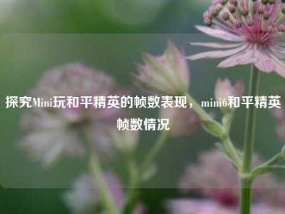 探究Mini玩和平精英的帧数表现，mini6和平精英帧数情况