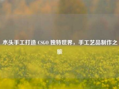 木头手工打造 CSGO 独特世界，手工艺品制作之旅