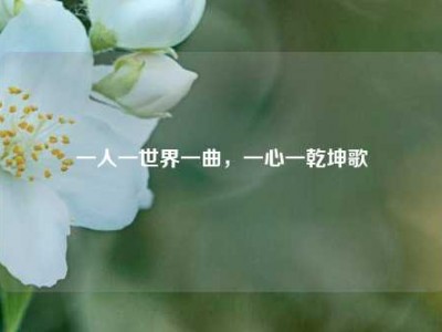 一人一世界一曲，一心一乾坤歌