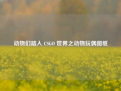 动物们踏入 CSGO 世界之动物玩偶图纸