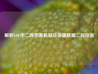 解析LOL中二段伤害机制及英雄联盟二段技能