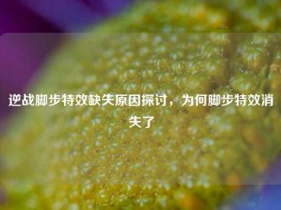 逆战脚步特效缺失原因探讨，为何脚步特效消失了