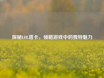 探秘LOL塔卡，领略游戏中的独特魅力