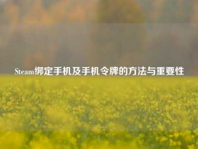 Steam绑定手机及手机令牌的方法与重要性