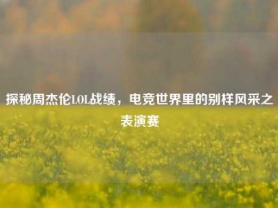 探秘周杰伦LOL战绩，电竞世界里的别样风采之表演赛
