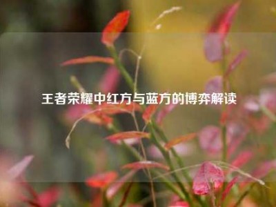 王者荣耀中红方与蓝方的博弈解读
