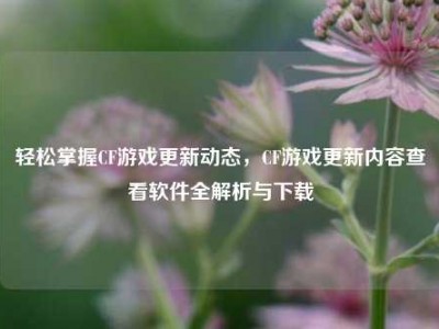 轻松掌握CF游戏更新动态，CF游戏更新内容查看软件全解析与下载