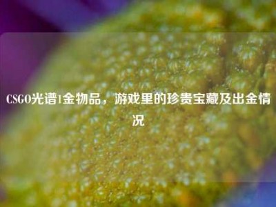 CSGO光谱1金物品，游戏里的珍贵宝藏及出金情况