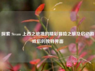探索 Steam 上西之绝境的精彩冒险之旅及启动游戏后的独特界面