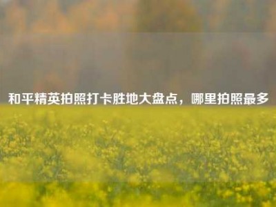 和平精英拍照打卡胜地大盘点，哪里拍照最多