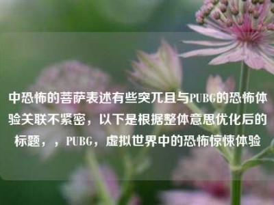 中恐怖的菩萨表述有些突兀且与PUBG的恐怖体验关联不紧密，以下是根据整体意思优化后的标题，，PUBG，虚拟世界中的恐怖惊悚体验