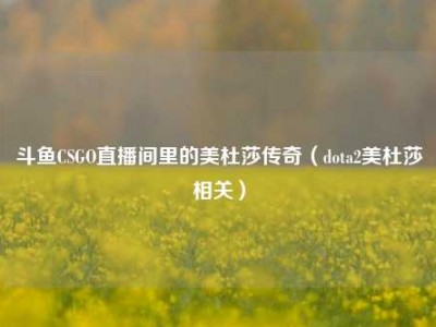 斗鱼CSGO直播间里的美杜莎传奇（dota2美杜莎相关）