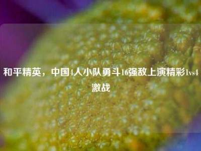 和平精英，中国4人小队勇斗16强敌上演精彩1vs4激战
