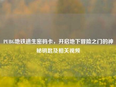 PUBG地铁逃生密码卡，开启地下冒险之门的神秘钥匙及相关视频