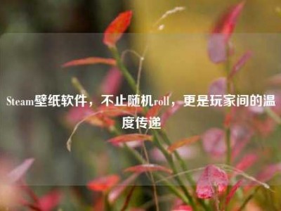 Steam壁纸软件，不止随机roll，更是玩家间的温度传递