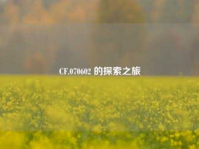 CF.070602 的探索之旅
