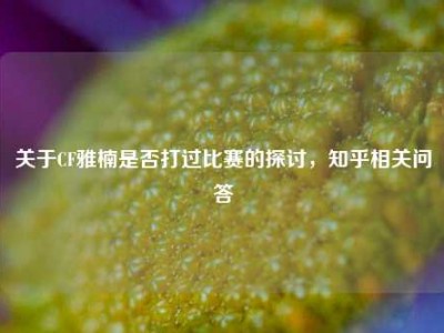 关于CF雅楠是否打过比赛的探讨，知乎相关问答