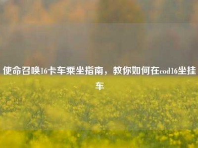 使命召唤16卡车乘坐指南，教你如何在cod16坐挂车