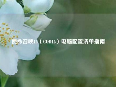 使命召唤16（COD16）电脑配置清单指南