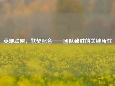 英雄联盟，默契配合——团队致胜的关键所在