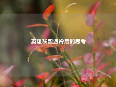 英雄联盟遇冷后的思考