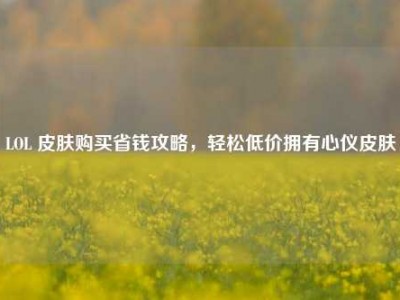 LOL 皮肤购买省钱攻略，轻松低价拥有心仪皮肤