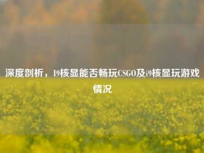 深度剖析，I9核显能否畅玩CSGO及i9核显玩游戏情况