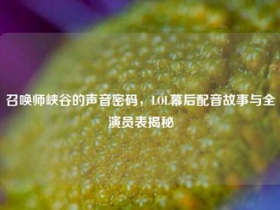 召唤师峡谷的声音密码，LOL幕后配音故事与全演员表揭秘