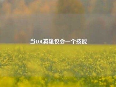 当LOL英雄仅会一个技能