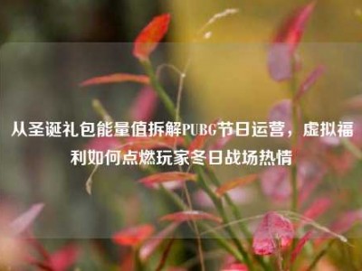 从圣诞礼包能量值拆解PUBG节日运营，虚拟福利如何点燃玩家冬日战场热情