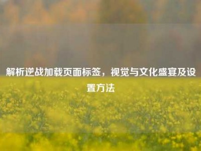 解析逆战加载页面标签，视觉与文化盛宴及设置方法