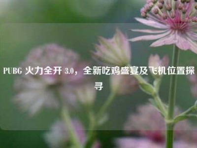 PUBG 火力全开 3.0，全新吃鸡盛宴及飞机位置探寻