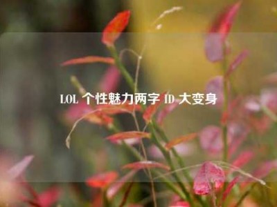 LOL 个性魅力两字 ID 大变身