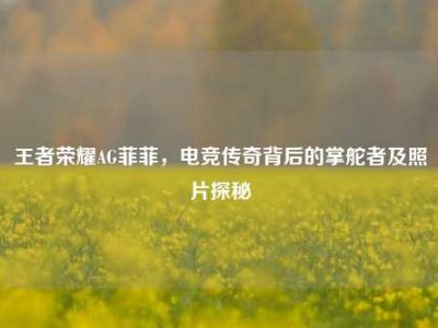 王者荣耀AG菲菲，电竞传奇背后的掌舵者及照片探秘