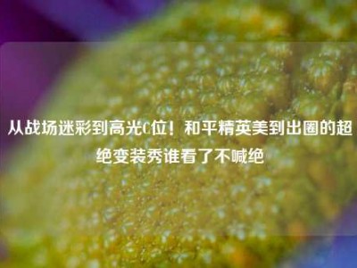 从战场迷彩到高光C位！和平精英美到出圈的超绝变装秀谁看了不喊绝