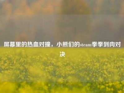 屏幕里的热血对撞，小熊们的steam拳拳到肉对决