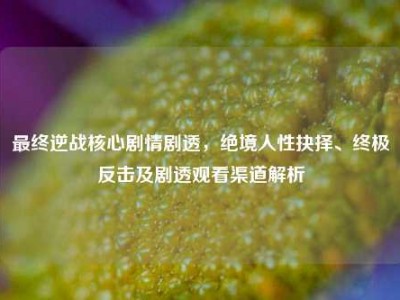 最终逆战核心剧情剧透，绝境人性抉择、终极反击及剧透观看渠道解析