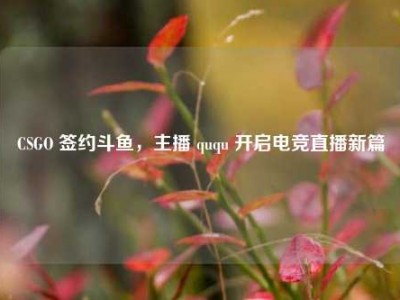 CSGO 签约斗鱼，主播 ququ 开启电竞直播新篇