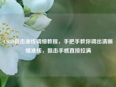 CSGO狙击准线调细教程，手把手教你调出清晰细准线，狙击手感直接拉满