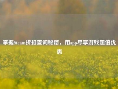 掌握Steam折扣查询秘籍，用app尽享游戏超值优惠